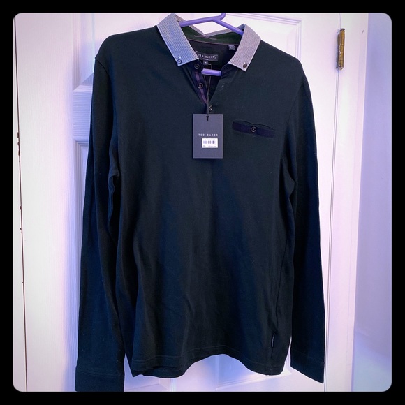 Ted Baker London Other - Ted Baker Green/Blue Longsleeve Polo- Size 4 NWT